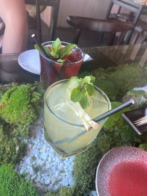 Cherry blossom & highball sake  at Secret Garden in Berlin