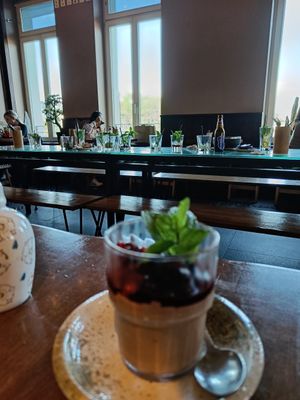 Dessert (sorry for the bad focus) at Secret Garden in Berlin