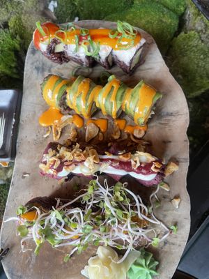 Sushi spread  at Secret Garden in Berlin