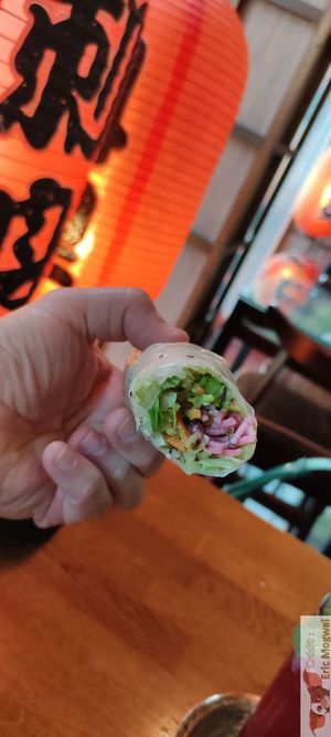 Inside Spring rolls ! at Secret Garden in Berlin