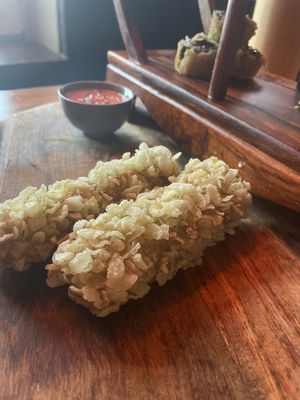 Kazuki sticks - the raspberry chilli dip!  at Secret Garden in Berlin