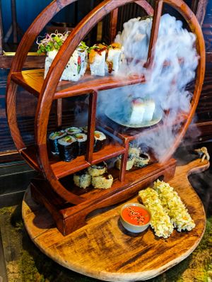 Most of our meal at Secret Garden (with smoking dish) at Secret Garden in Berlin