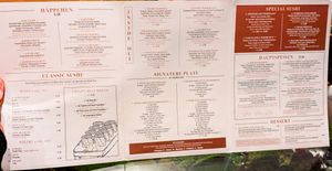 Menu page at Secret Garden at Secret Garden in Berlin