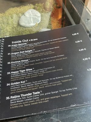 Inside out sushi   at Secret Garden in Berlin