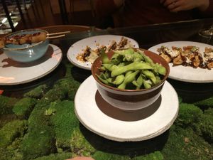 Edamame, gyoza at Secret Garden in Berlin