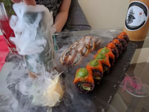 sushi rolls at Secret Garden in Berlin