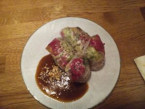 Pink Dragon Summer Rolls at Secret Garden in Berlin