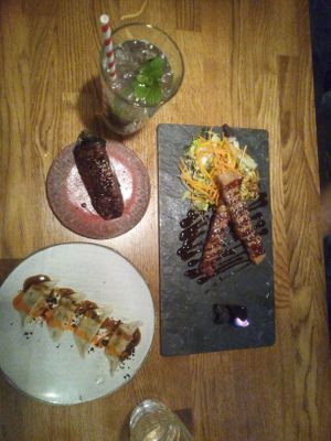 Various starters at Secret Garden in Berlin