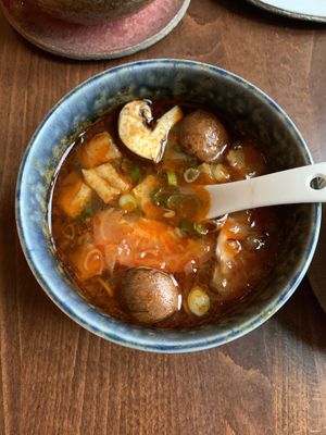 Lunch menu soup at Secret Garden in Berlin