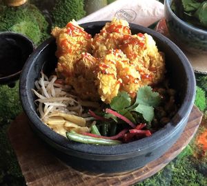 Udong noodles with stuff at Secret Garden in Berlin