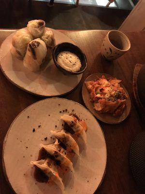 Sommer Rolls, Kimchi salad and vegan dumplings at Secret Garden in Berlin