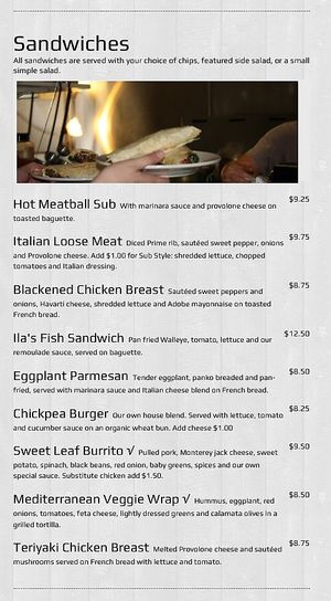 Sandwiches at Ila in Fairfield