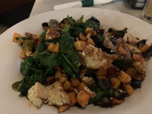 Sweet potato tofu scramble, veganized  at Ila in Fairfield