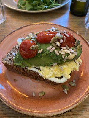 Avocado bruschetta con uovo strapazzato   at Vivi Bistrot - Navona in Rome