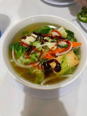 Vegan BAHN mi was fantastic! And vegan pho was so tasty  at Pho 1945 in Lomita