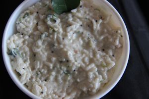 Vegan Curd / yogurt rice ( tempered & garnished ) at Vegan Zeals in Pondicherry