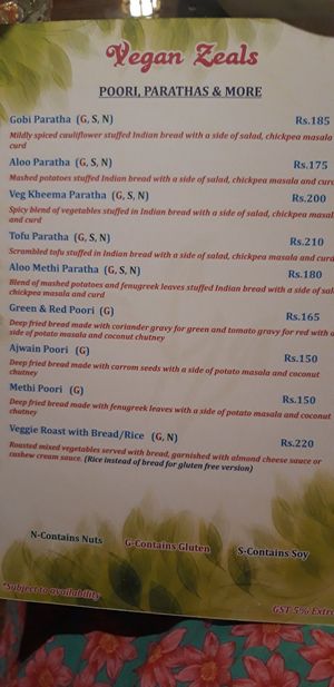 Vegan Indian food at Vegan Zeals in Pondicherry