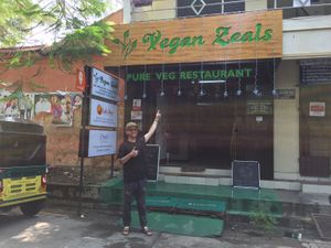 Gregg of “Vegan Plant Luv” at Vegan Zeals at Vegan Zeals in Pondicherry