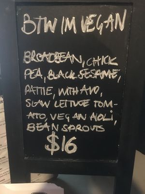 Temporary addition to menu - hopefully permanent?!  at Brgr Spot in Yamba