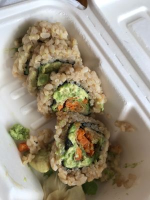 Yam avocado roll at Shizenya - Denman in Vancouver