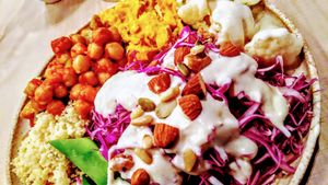 All you can eat buffet plate#2 at nu dish Deli & Cafe in Tokyo