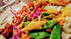 All you can eat buffet plate#3 at nu dish Deli & Cafe in Tokyo