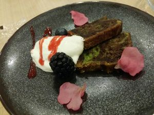 tasteful vegan dessert in spring at nu dish Deli & Cafe in Tokyo