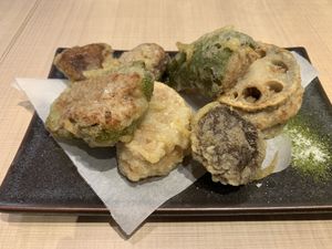 Tempura  at nu dish Deli & Cafe in Tokyo