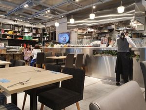 Interior at nu dish Deli & Cafe in Tokyo