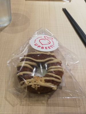 Caramel donut at nu dish Deli & Cafe in Tokyo