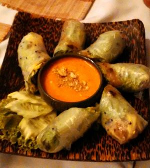 Fresh spring rolls at Chamkar - The Passage in Siem Reap