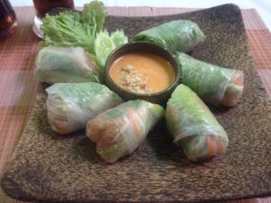 Spring rolls at Chamkar - The Passage in Siem Reap