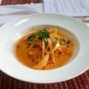 This was amazing sauce but I honestly would ask for a double pasta next time around at Chamkar - The Passage in Siem Reap