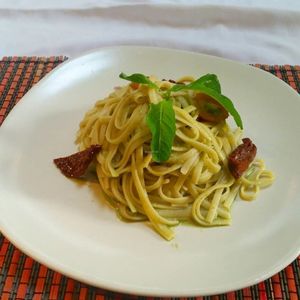 pesto no cheese so good ask for the double portion! at Chamkar - The Passage in Siem Reap