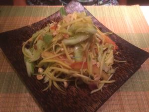 green papaya salad at Chamkar - The Passage in Siem Reap