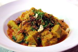 Super good pumpkin food! at Chamkar - The Passage in Siem Reap