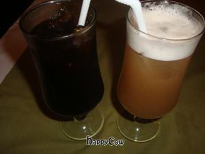 iced coffee and tamarind juice at Chamkar - The Passage in Siem Reap