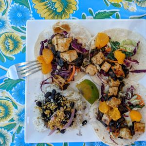 Teriyaki Tofu Tacos at Mellow Cafe in Key West