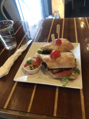 BLT with eggplant bacon  at Mellow Cafe in Key West