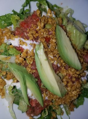 Vegan taco bowl at Mellow Cafe in Key West
