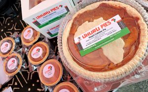 Peach pies at Uhuru Foods & Pies in Oakland