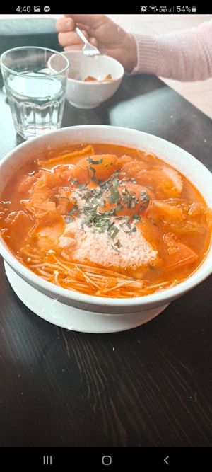 Tomato soup at King's Vegetarian in Bella Vista