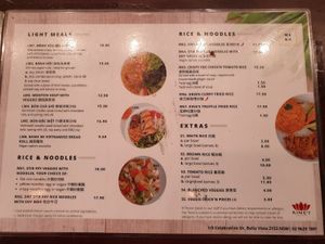 Menu August 2023 at King's Vegetarian in Bella Vista