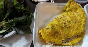 Banh xeo $19.50 - ok, too much beansprouts at King's Vegetarian in Bella Vista