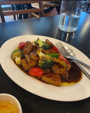 Black pepper soy  at King's Vegetarian in Bella Vista