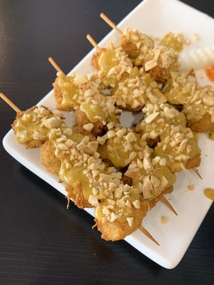 Satay sticks at King's Vegetarian in Bella Vista