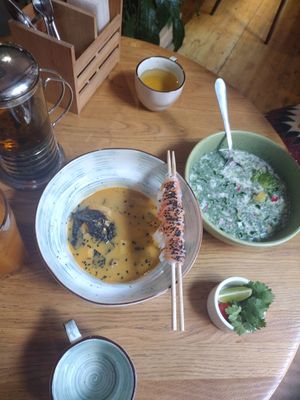 Tom yam and okroshka at I love you - Ya lyublyu tebya -я люблю тебя in St Petersburg