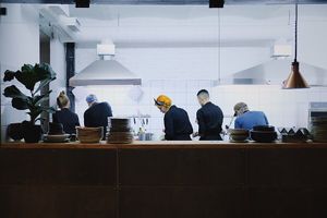 The open kitchen is great because you can watch your own dish be made or talk to the chefs who are making it! at I love you - Ya lyublyu tebya -я люблю тебя in St Petersburg