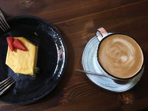 Cashew cake and coffee  at I love you - Ya lyublyu tebya -я люблю тебя in St Petersburg