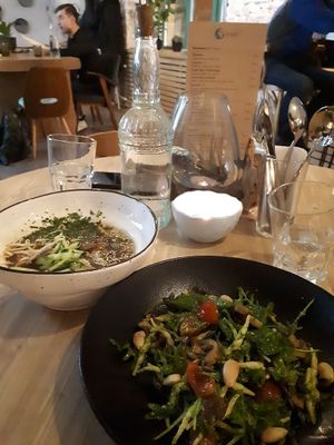 ramen + pasta salad at I love you - Ya lyublyu tebya -я люблю тебя in St Petersburg